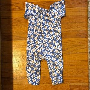 Hanna Andersson Blue Daisy Bubble Romper